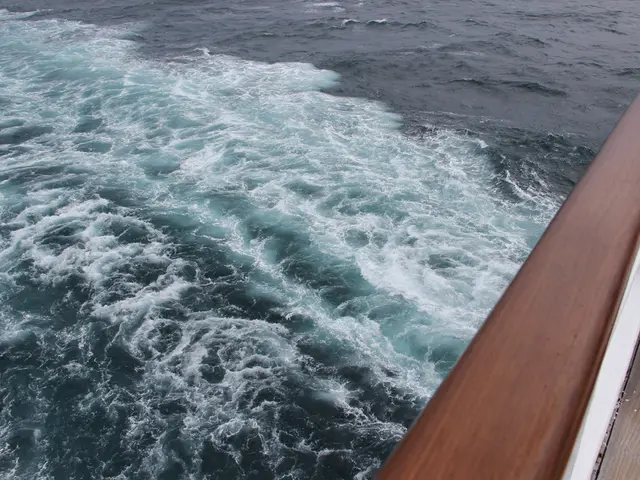 Danube River vessel no longer vertical, now stationary.