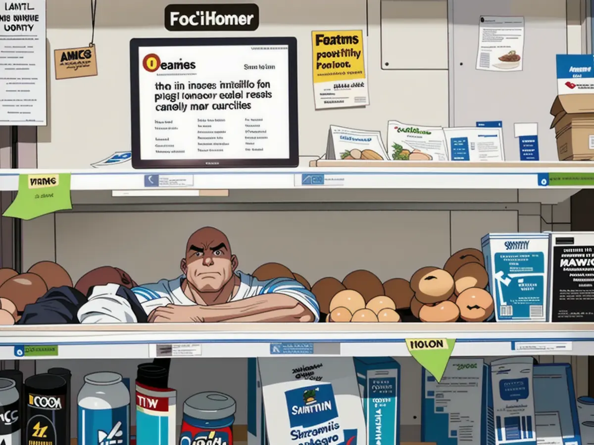 Eggs are nowhere to be found on barren shelves at a local Sprouts Farmer's Market in Redondo Beach,...