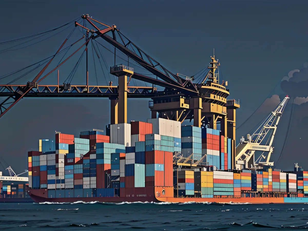 Shipping containers and cranes are visible at PortMiami on April 8, 2025, in Miami. Containers and cranes are visible at PortMiami on April 8, 2025, in the city of Miami.